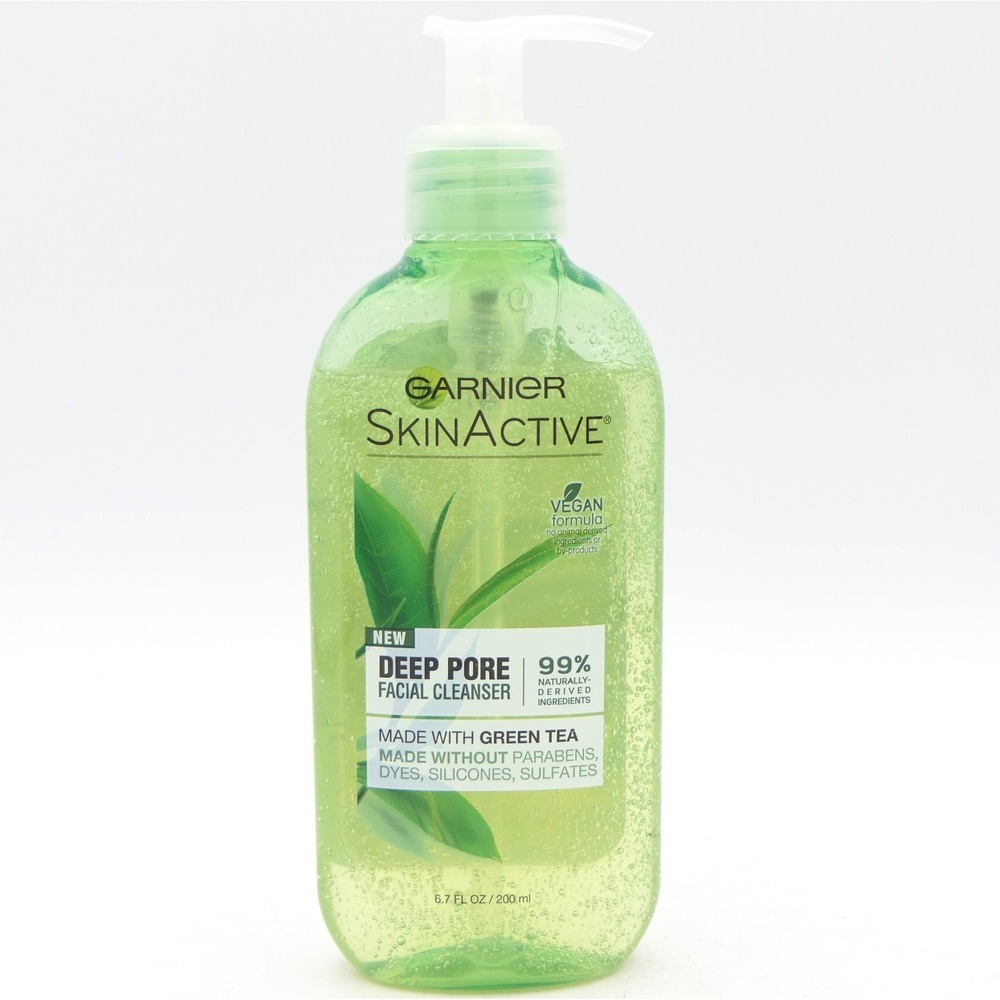 Garnier Skin Active Deep Pore Facial Cleanser w/ Green Tea 6.7 oz Pump Bottle
